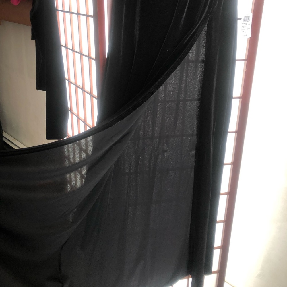 Black velvet gala dress